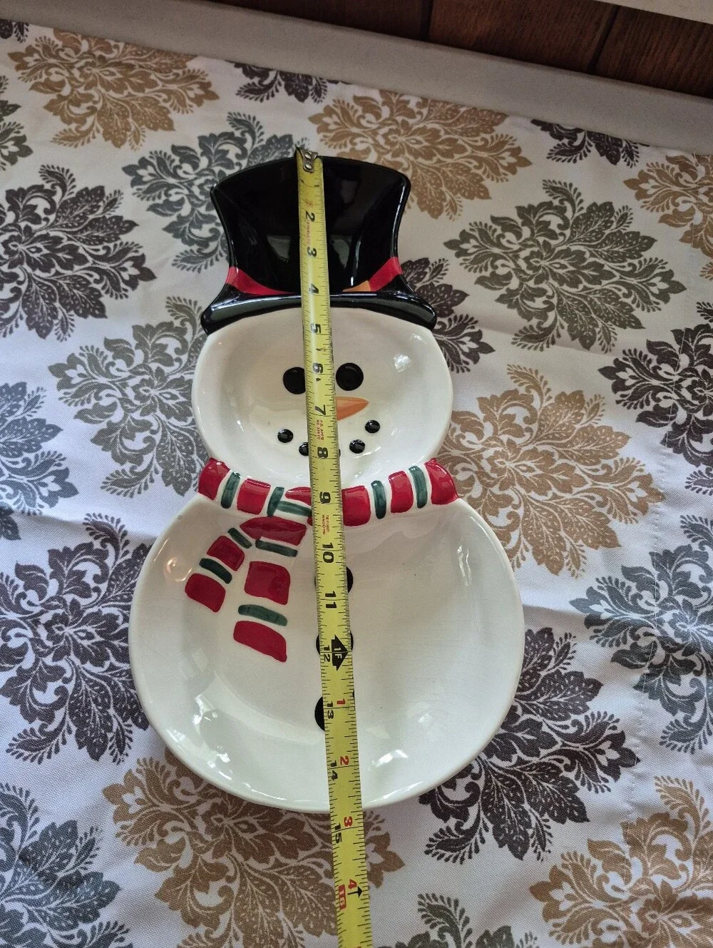 ❤️‍🔥 Earthenware Snowman Shaped Christmas Tray